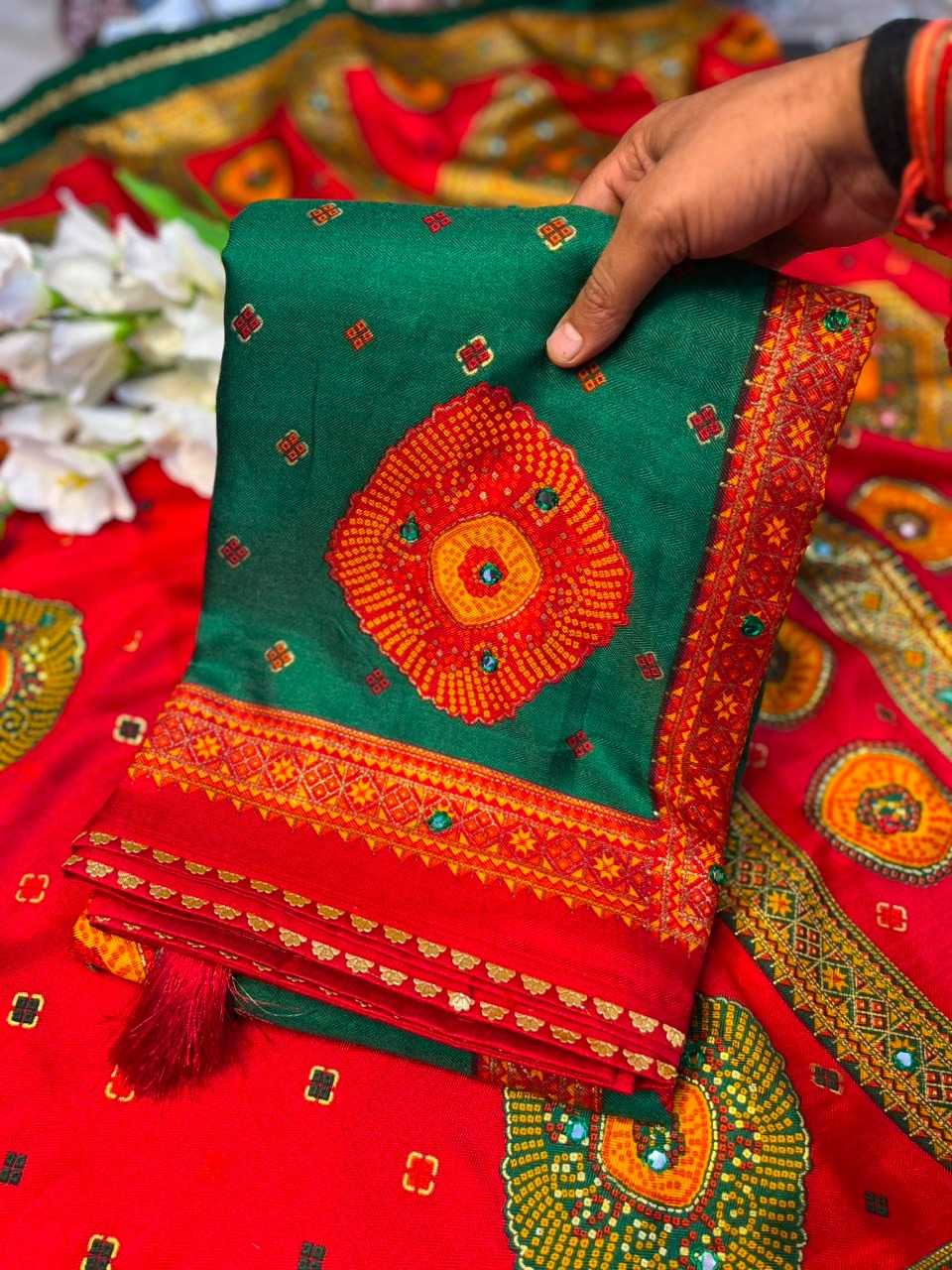 Pashmina Printed Silk Saree