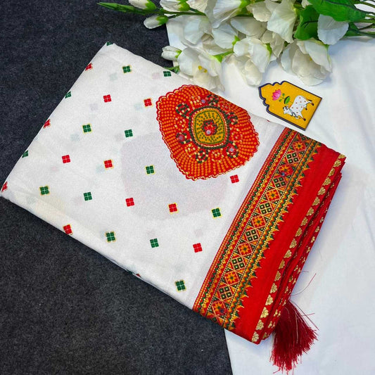 Pashmina Printed Silk Saree