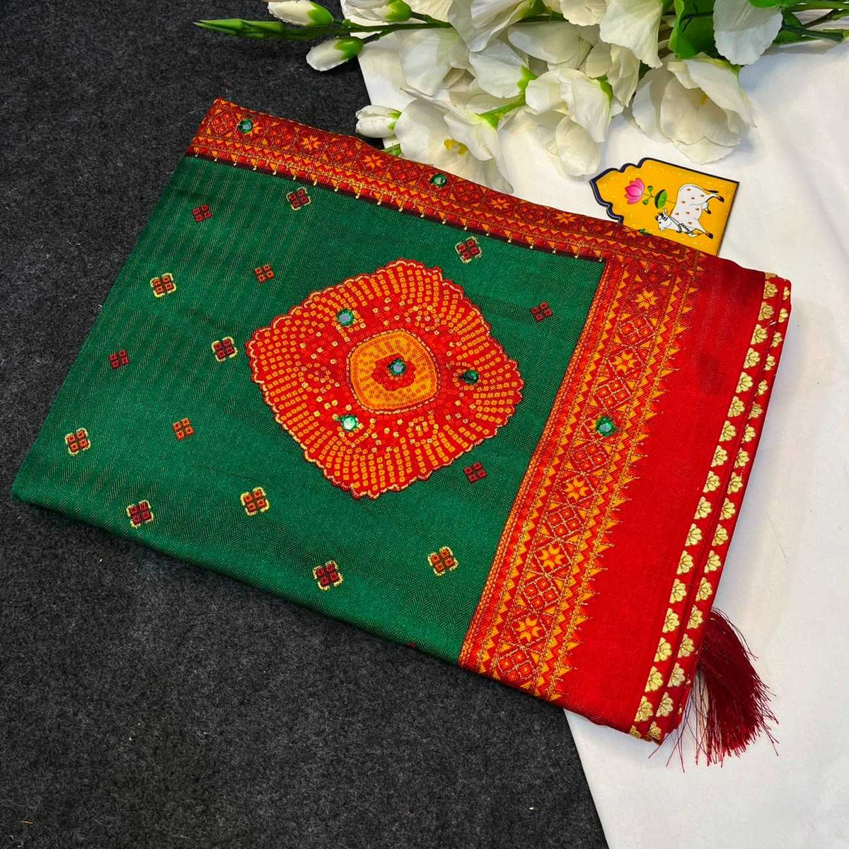 Pashmina Printed Silk Saree