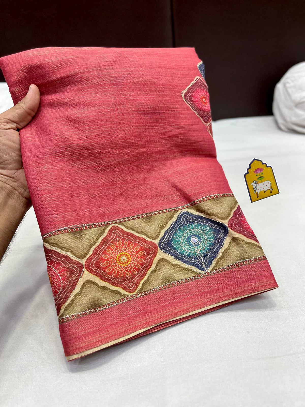 Jupiter Erode Silk Traditional Saree in Orange