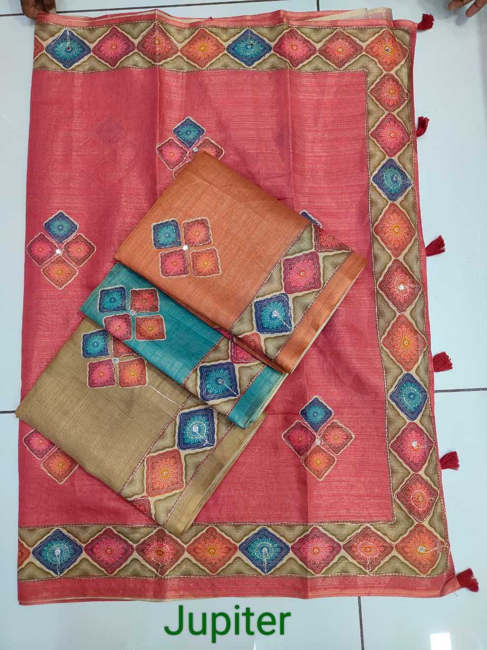 Jupiter Erode Silk Traditional Saree in Orange