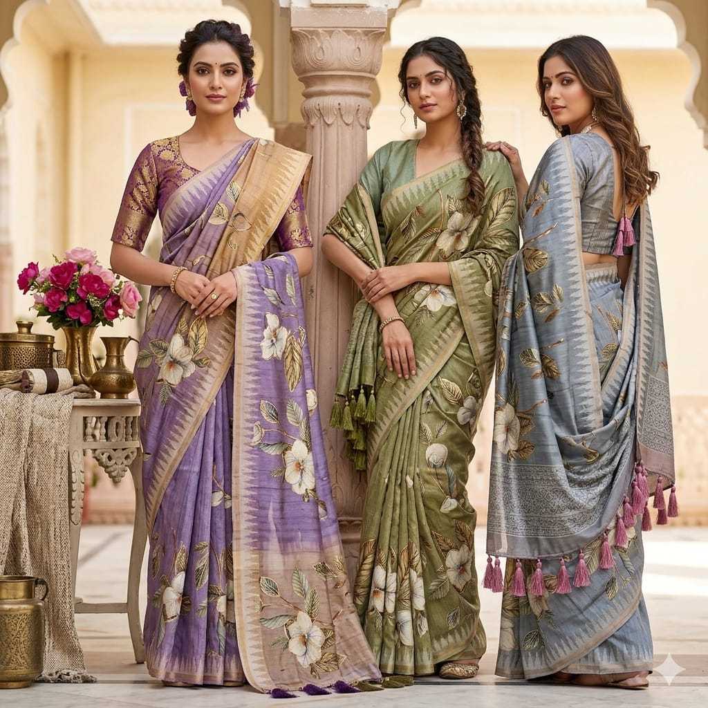 Tussar Silk Fancy Saree