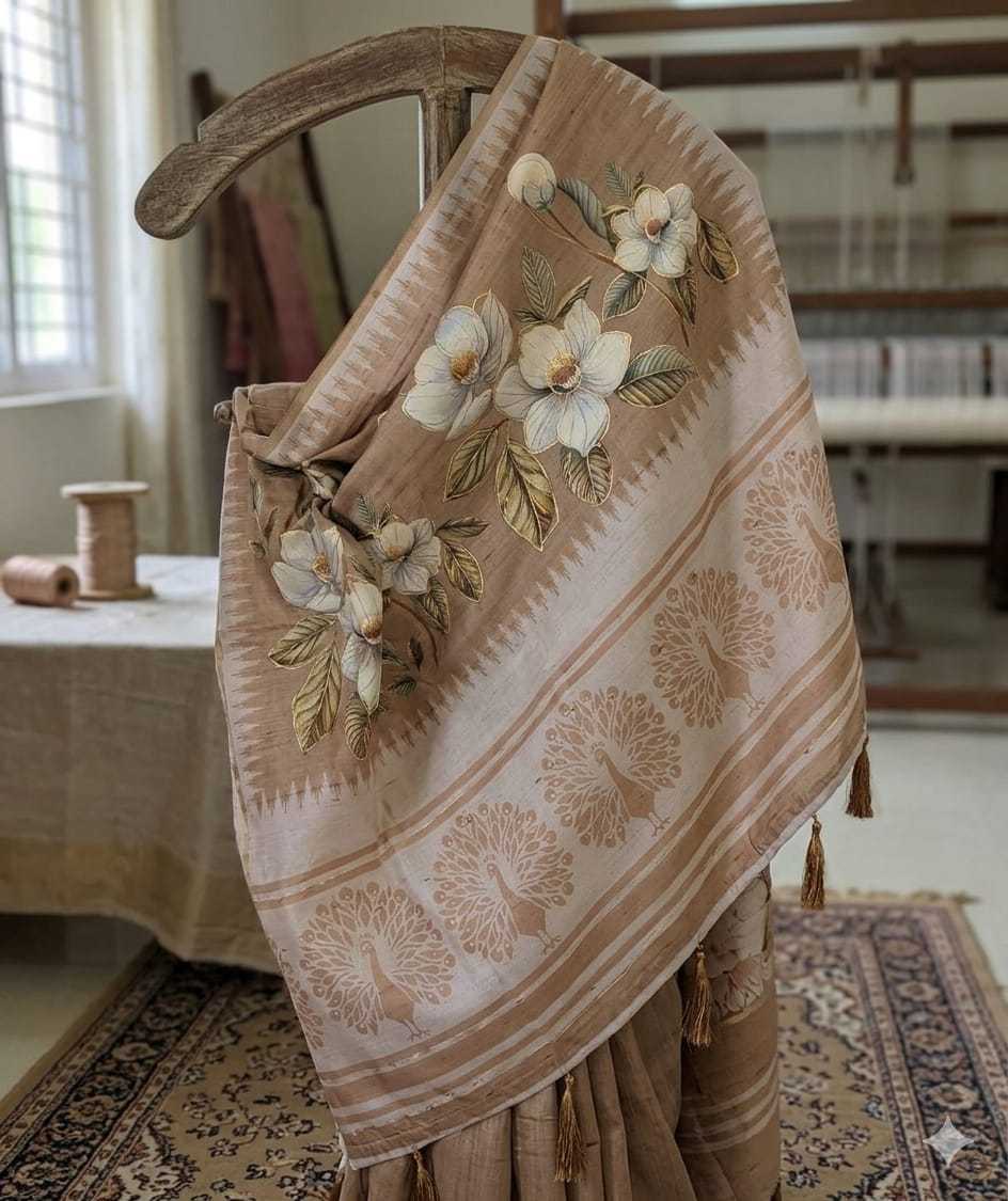 Tussar Silk Fancy Saree