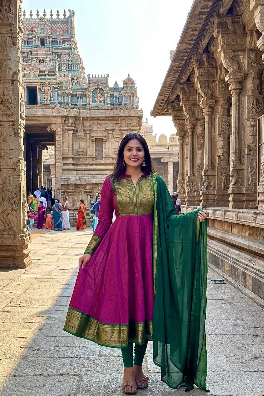 Vichitra Silk Fancy Gown