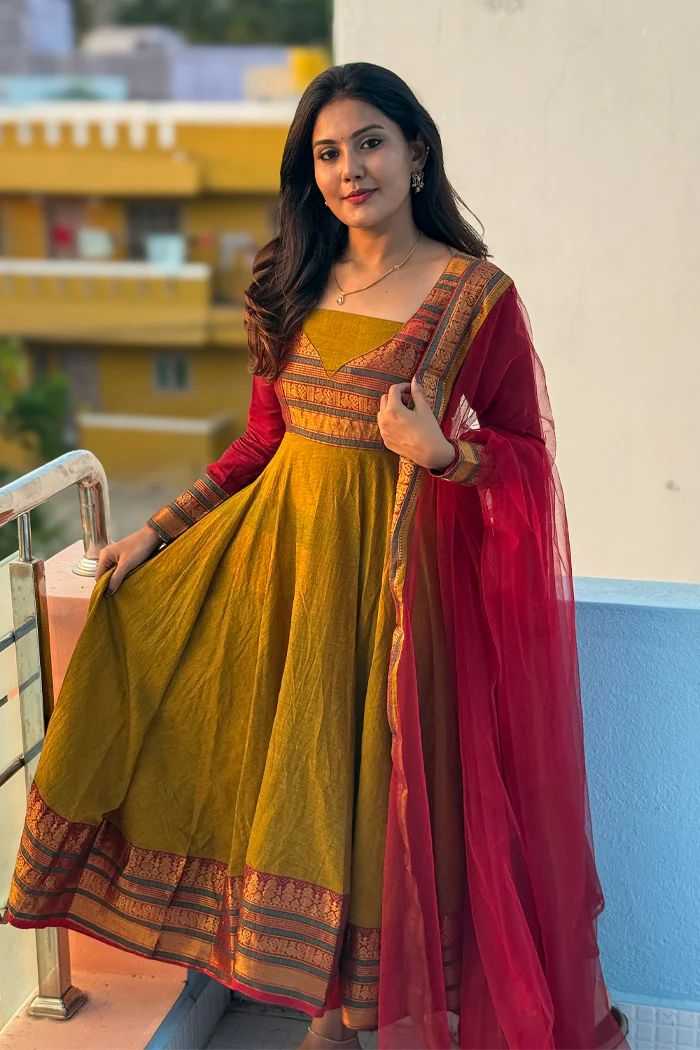 Vichitra Silk Fancy Gown 351