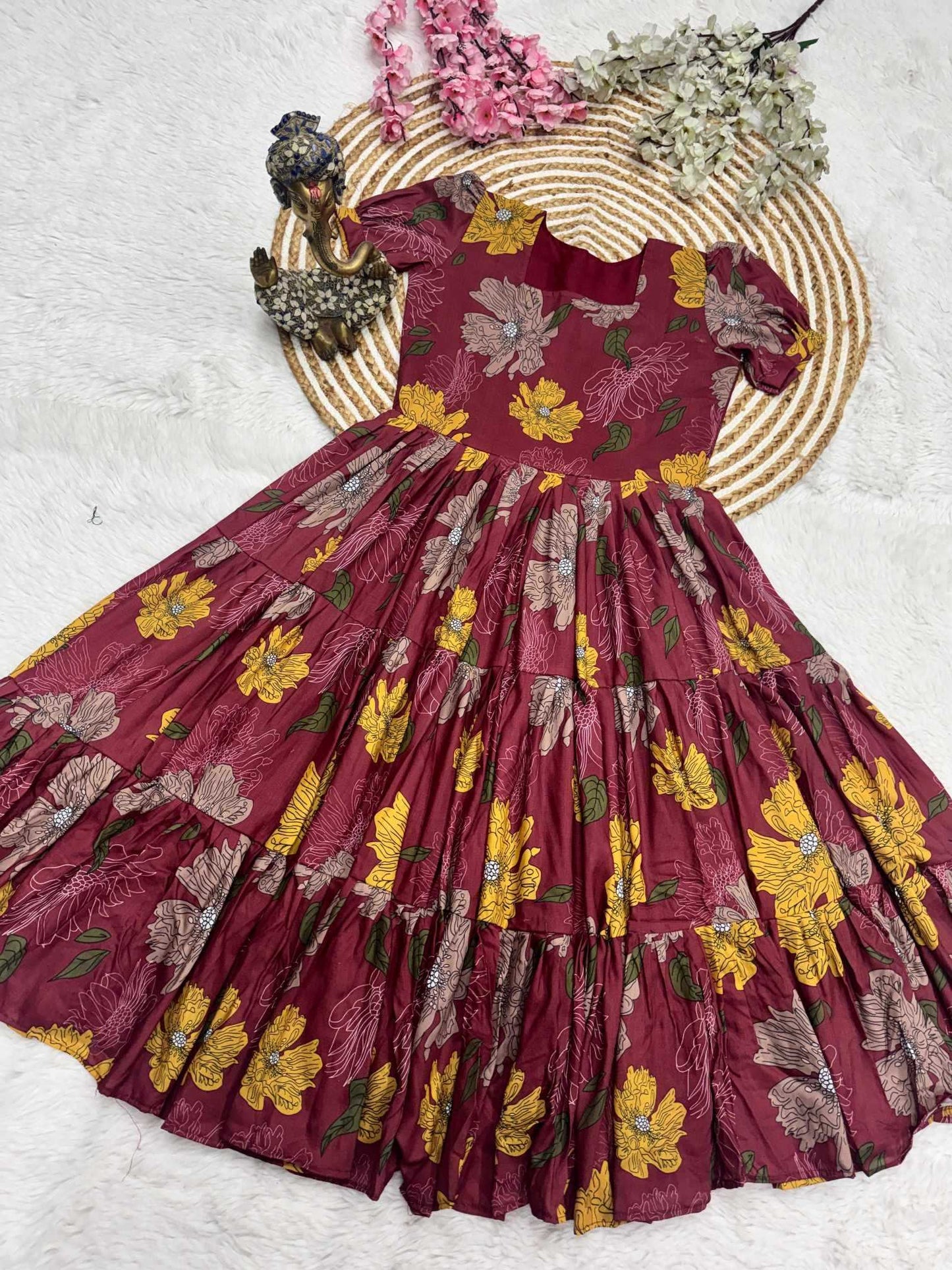 Cotton Printed Gown