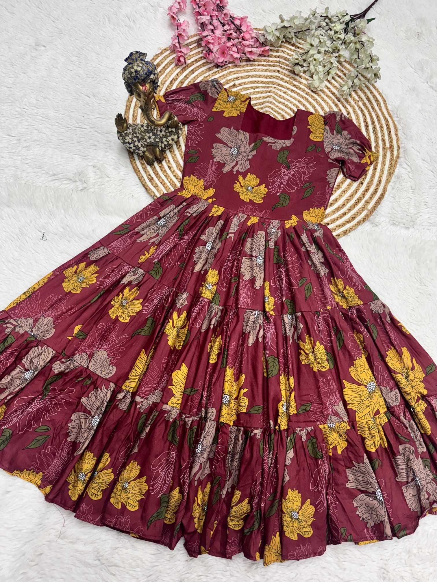 Cotton Printed Gown