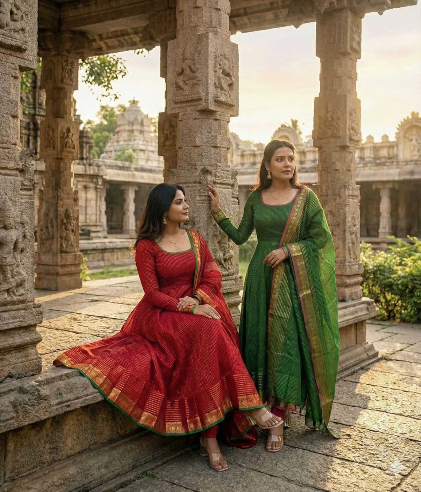 Soft Kota Anarkali Gown