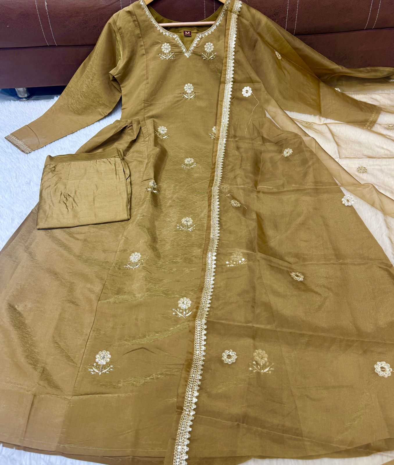 Chanderi Silk Embroidery Suit