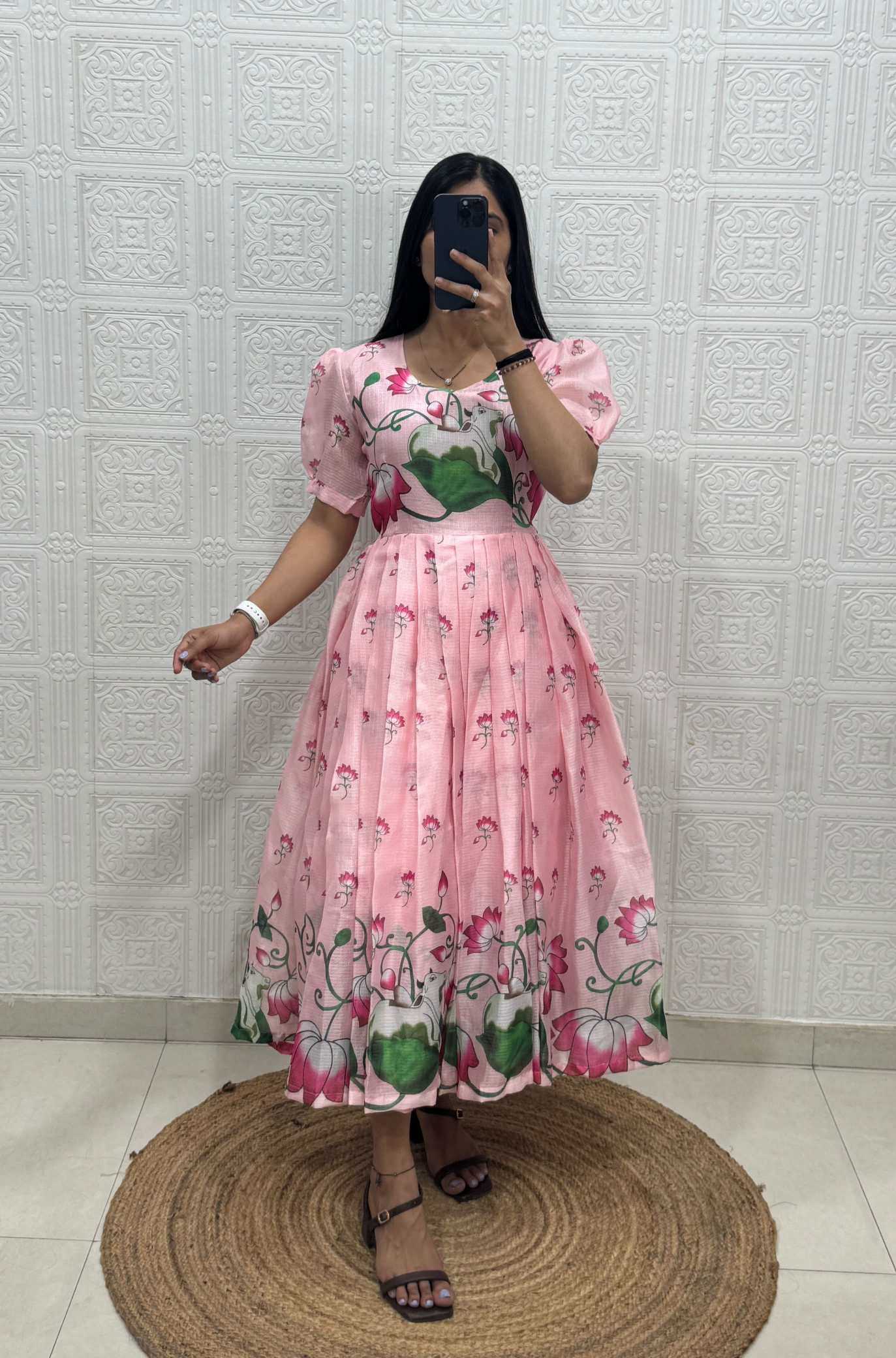 Soft Kota Printed Gown