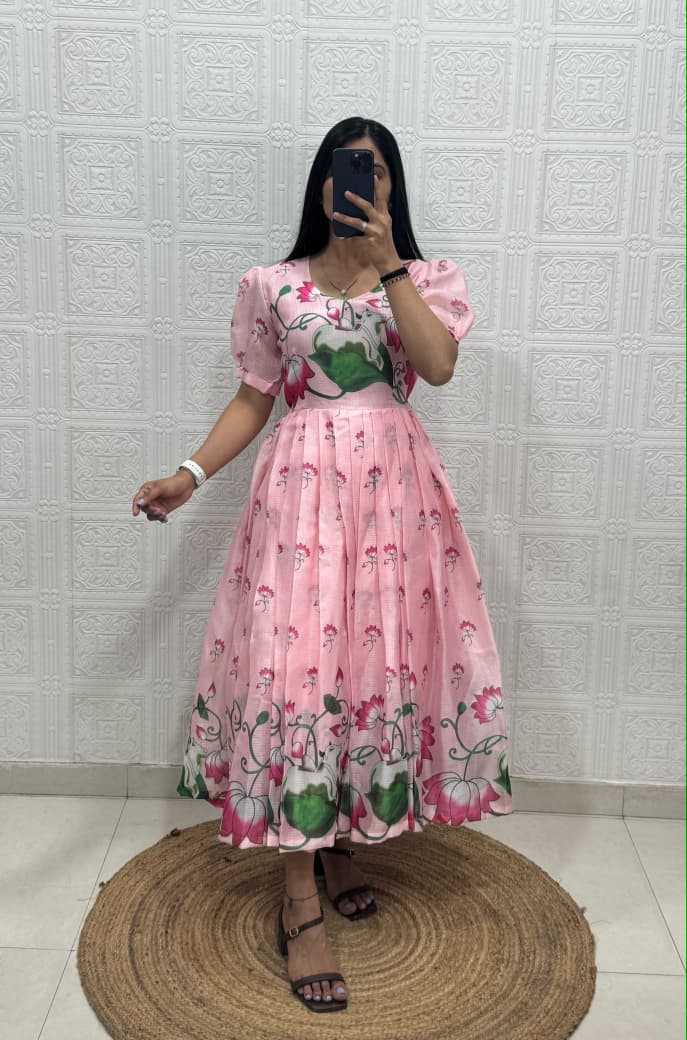 Soft Kota Printed Gown