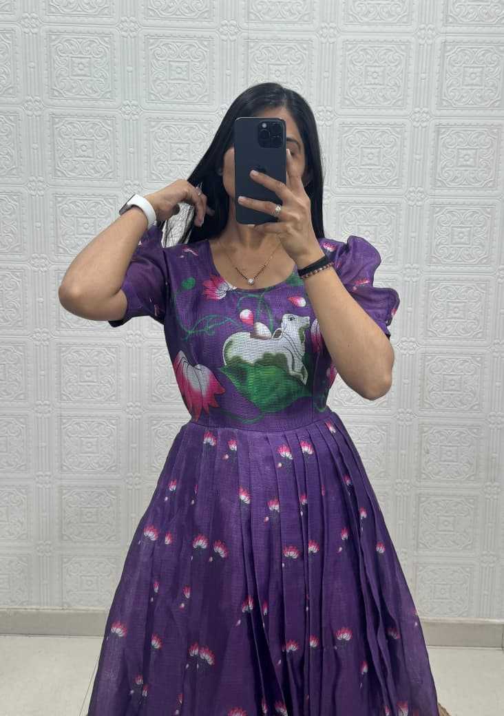 Soft Kota Printed Gown
