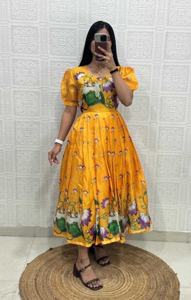 Soft Kota Printed Gown