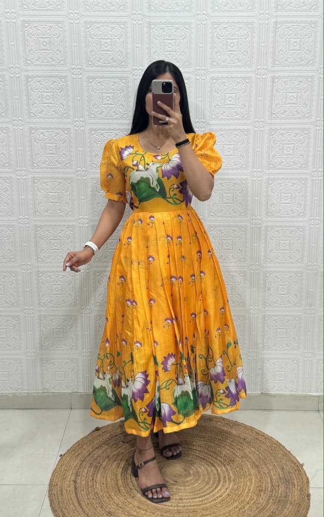 Soft Kota Printed Gown