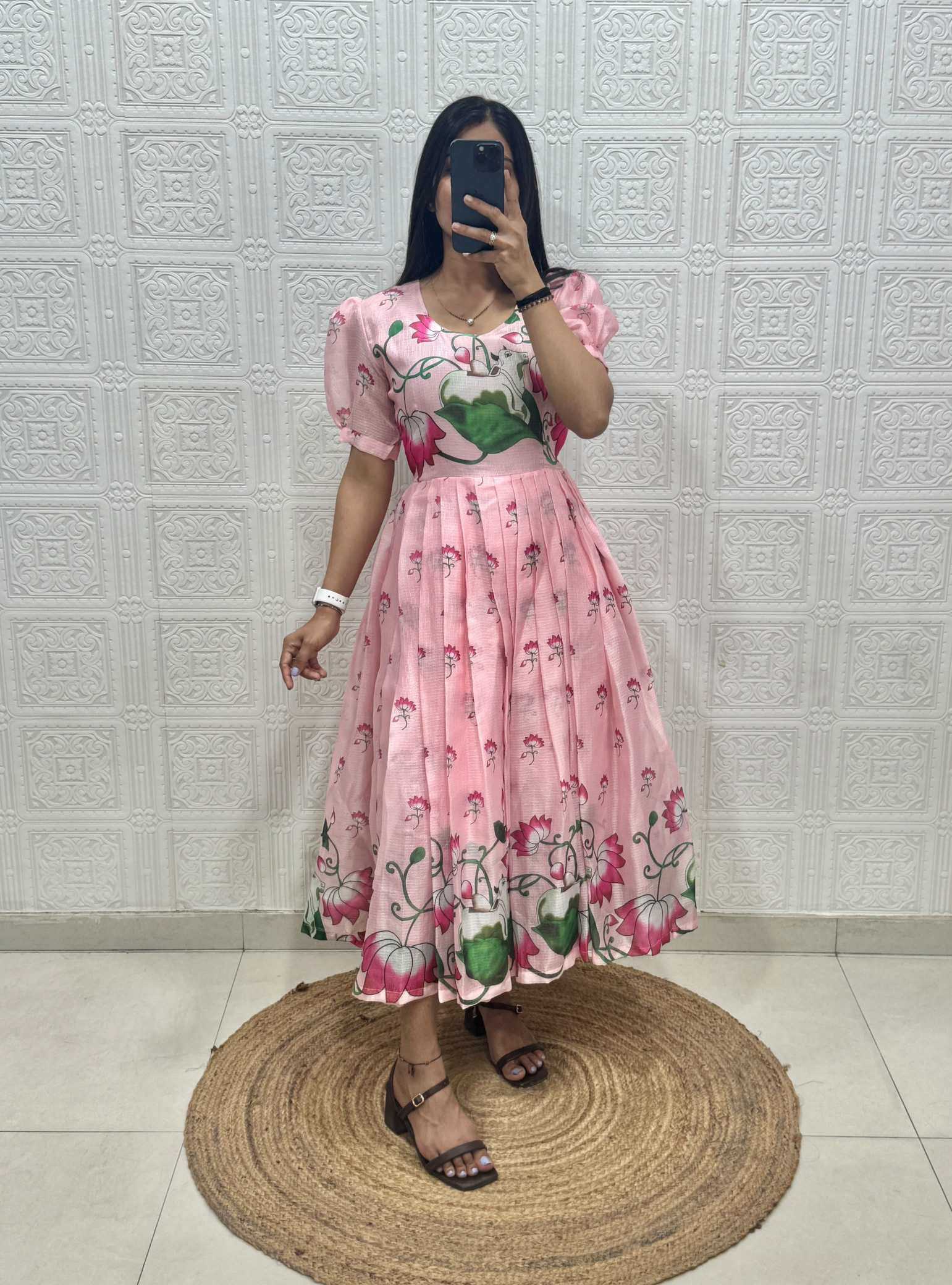 Soft Kota Printed Gown