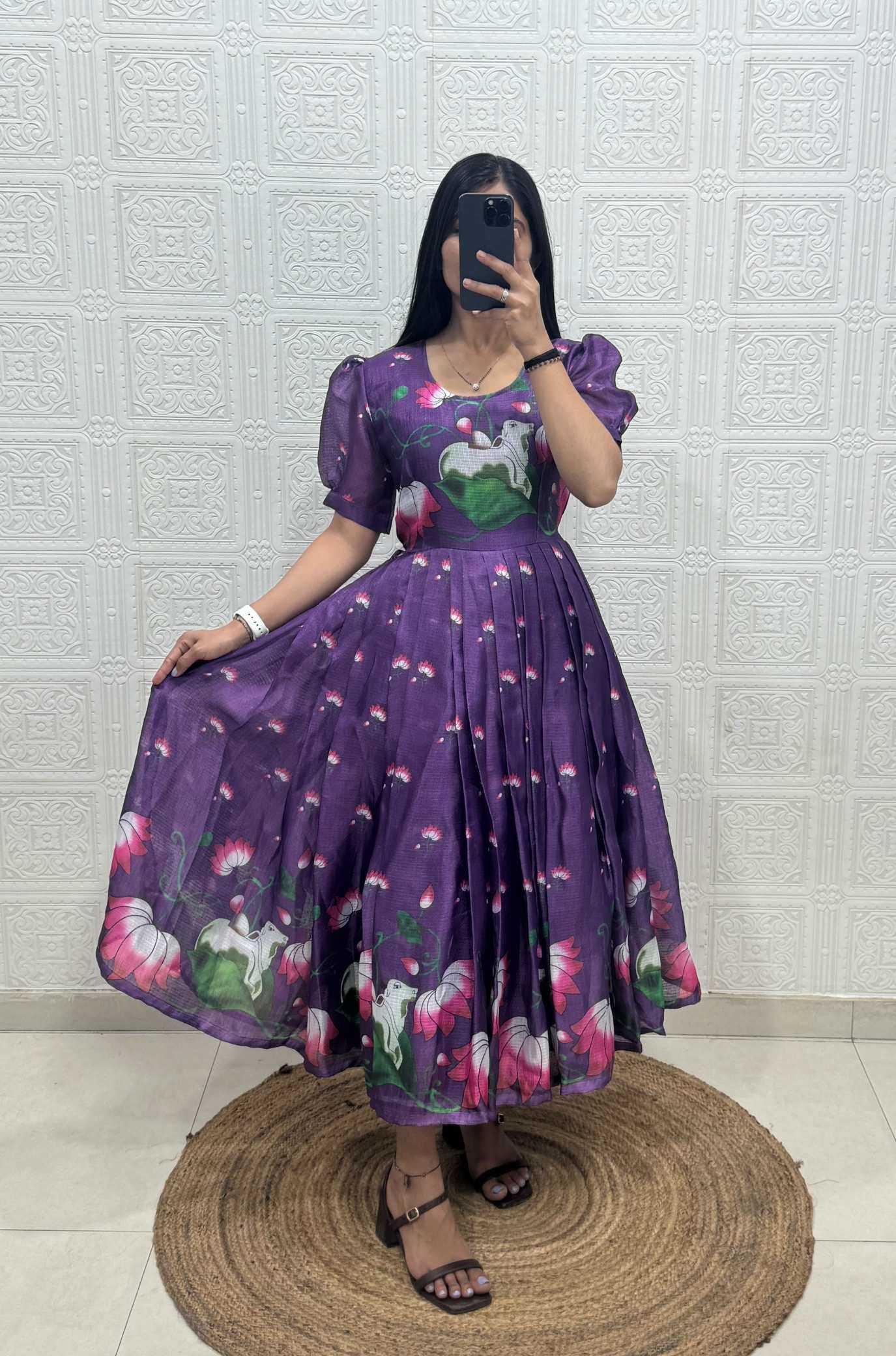 Soft Kota Printed Gown