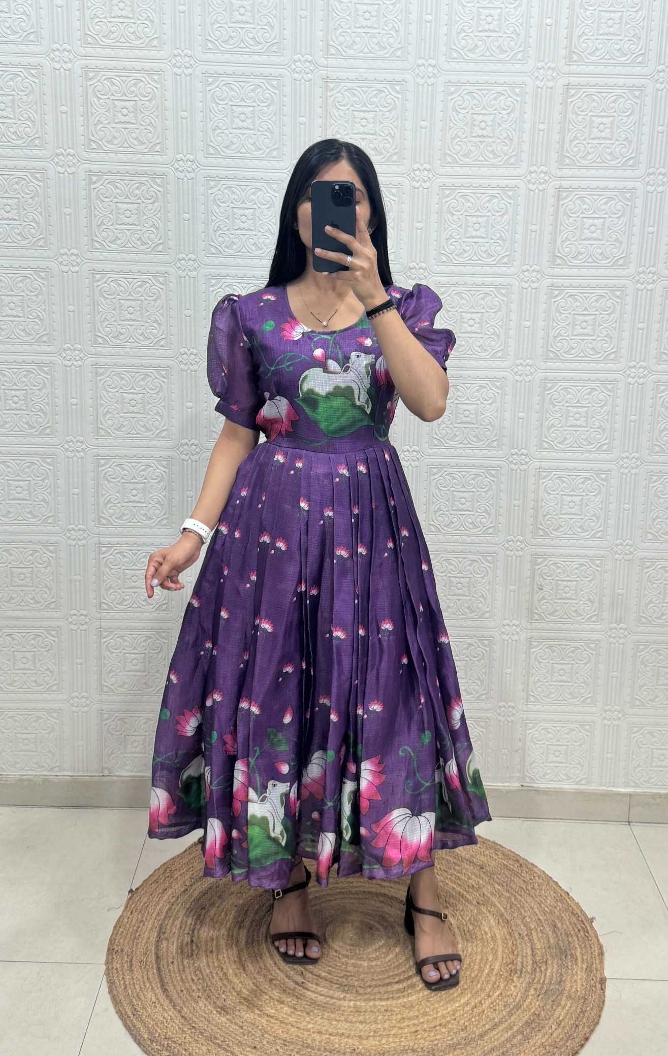Soft Kota Printed Gown