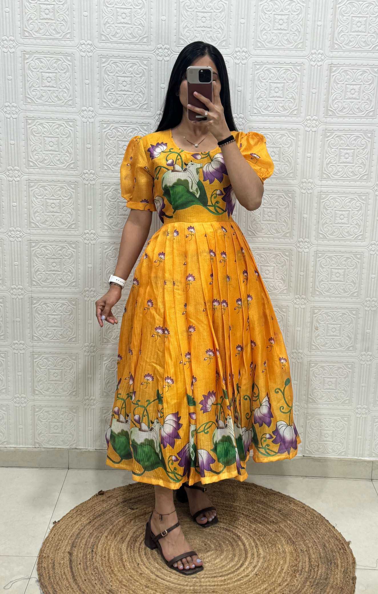 Soft Kota Printed Gown