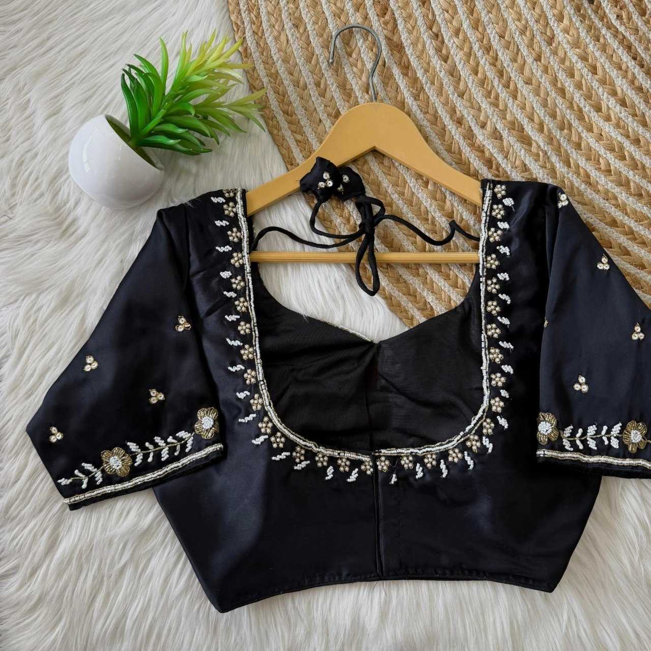 Silk Sequence Embroidery Blouse