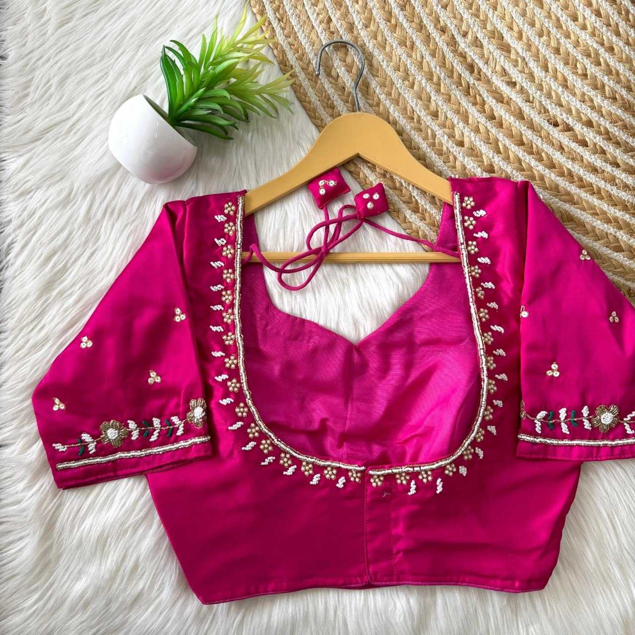 Silk Sequence Embroidery Blouse