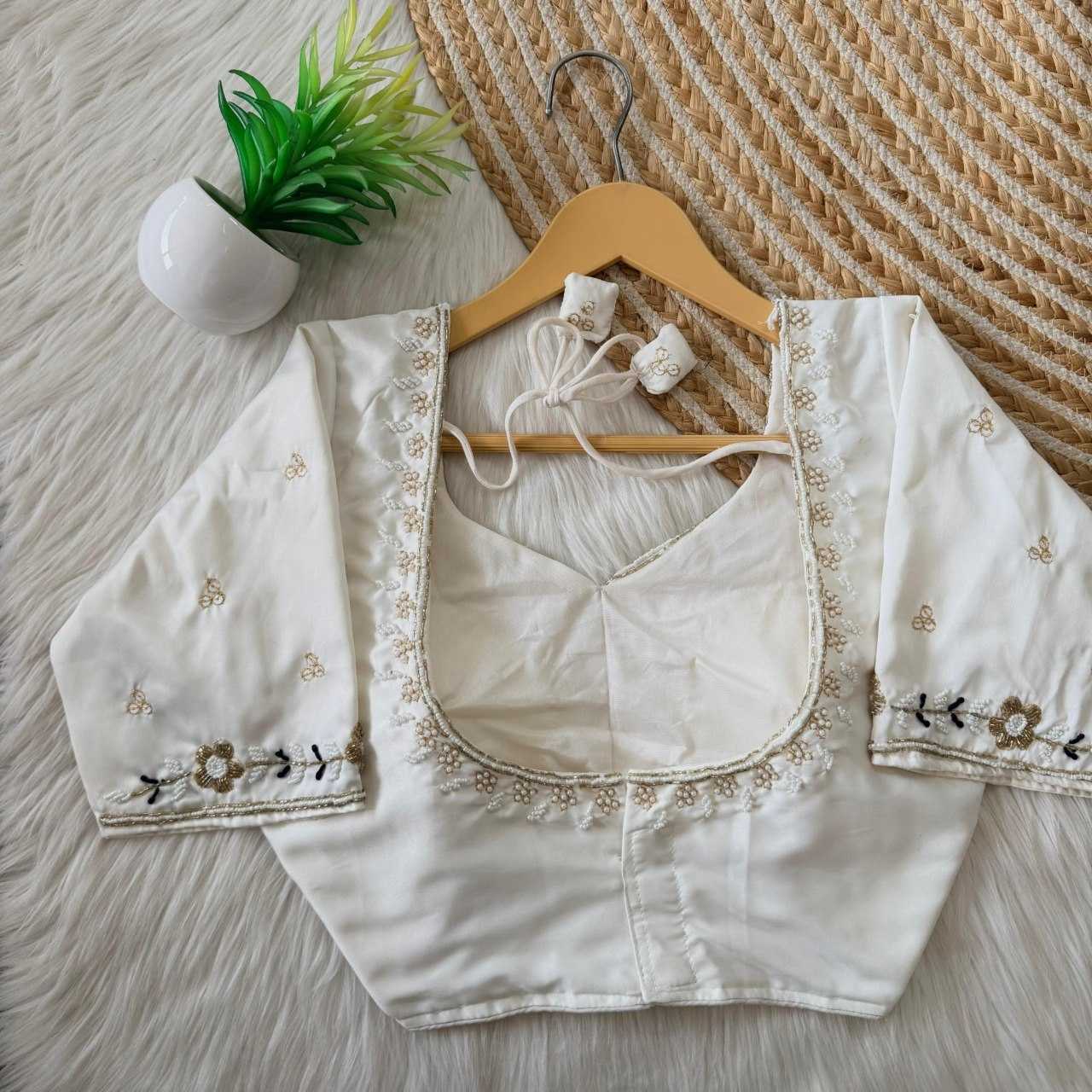 Silk Sequence Embroidery Blouse