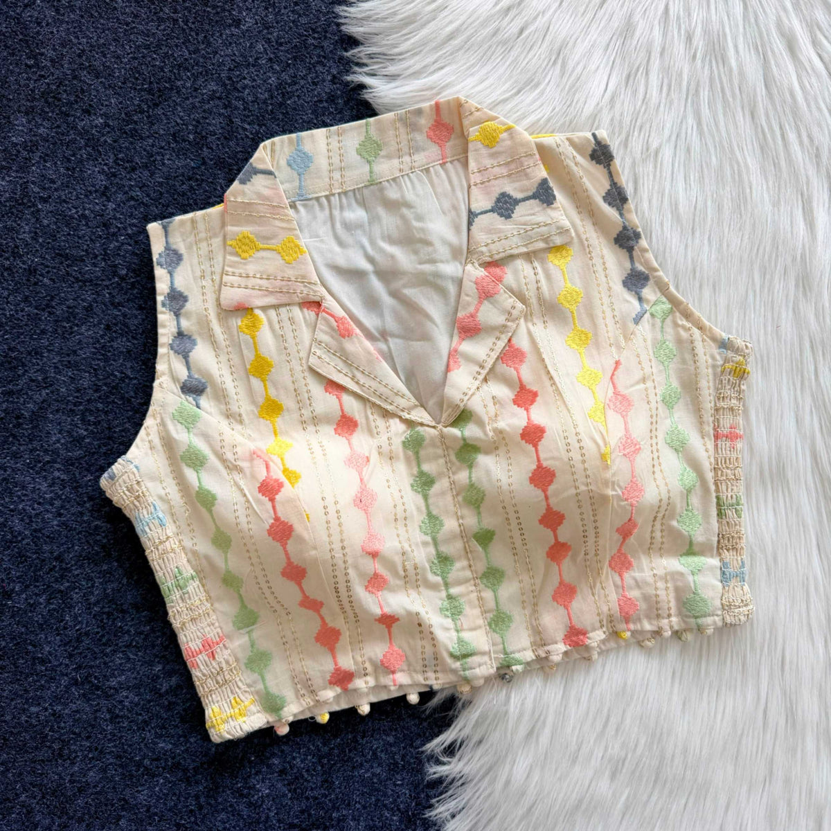 Aalya Khadi Cotton Stretchable Blouse