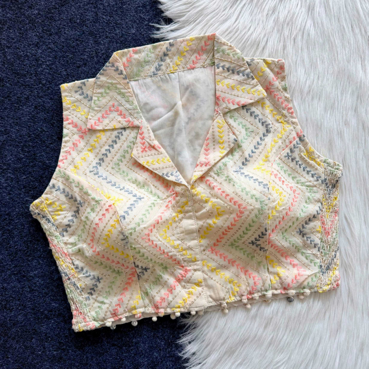 Aalya Khadi Cotton Stretchable Blouse