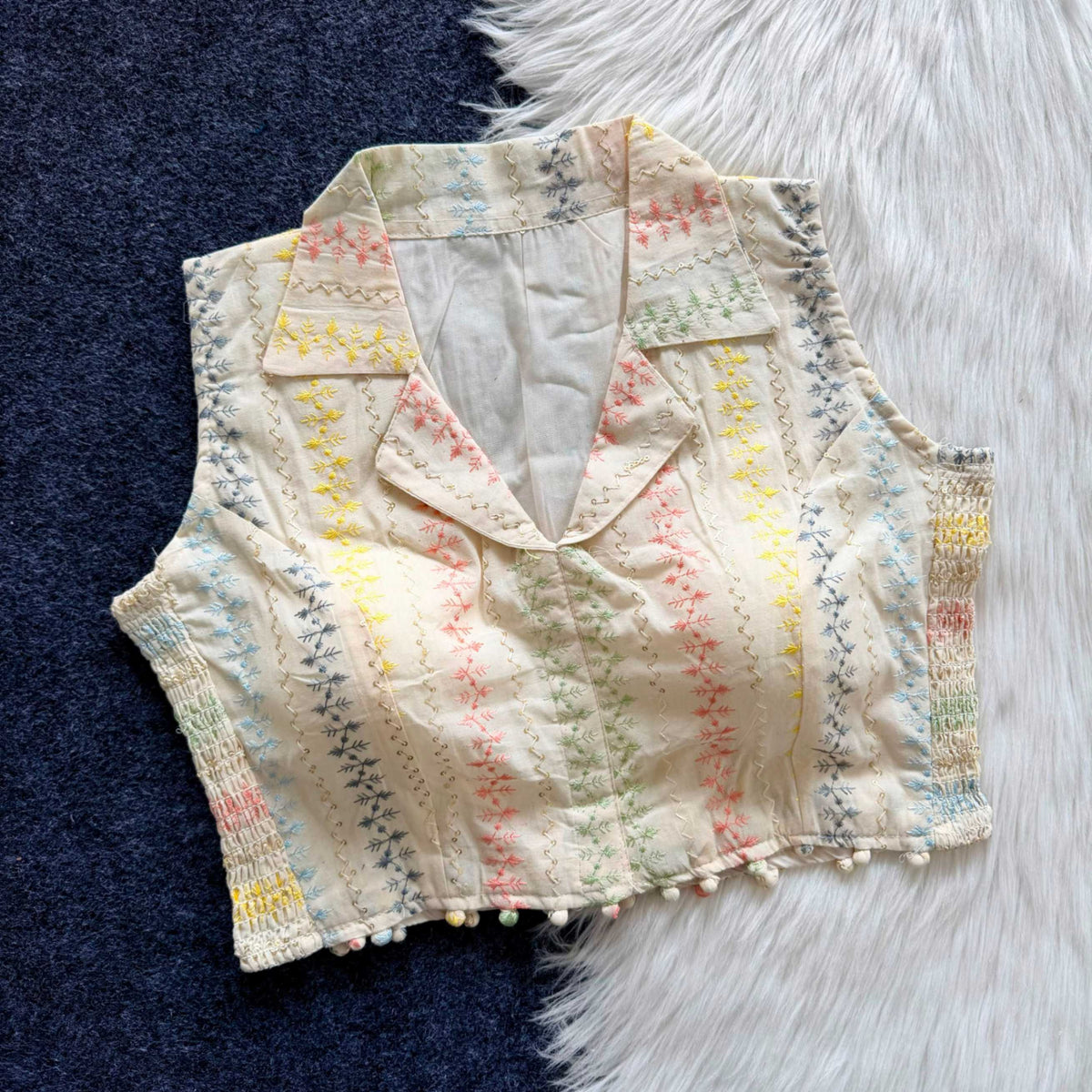 Aalya Khadi Cotton Stretchable Blouse
