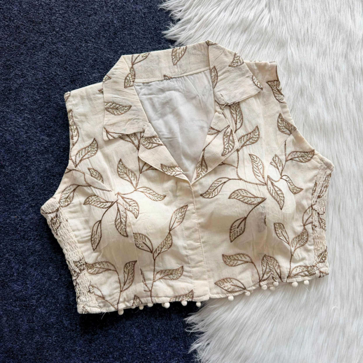Aalya Khadi Cotton Stretchable Blouse