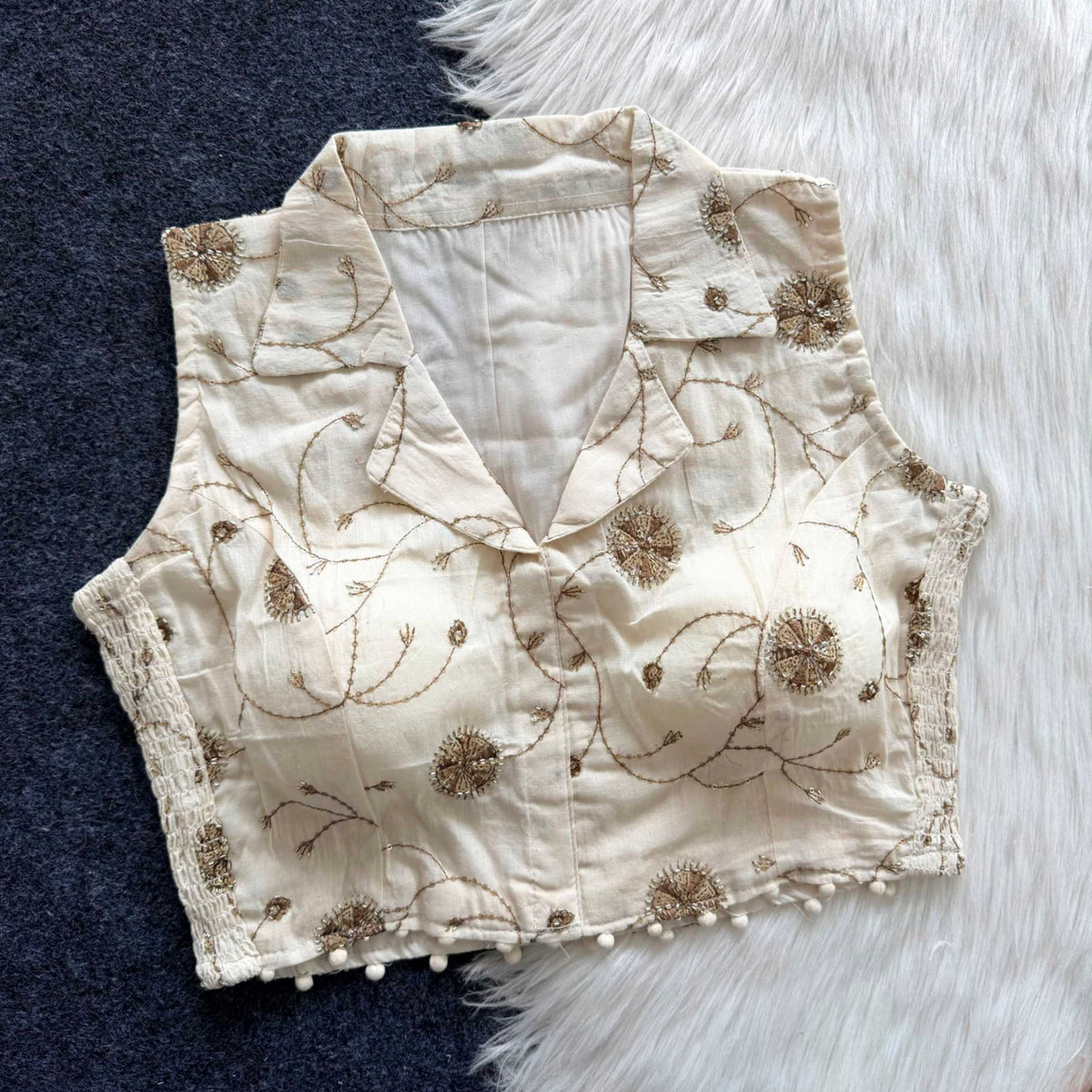 Aalya Khadi Cotton Stretchable Blouse