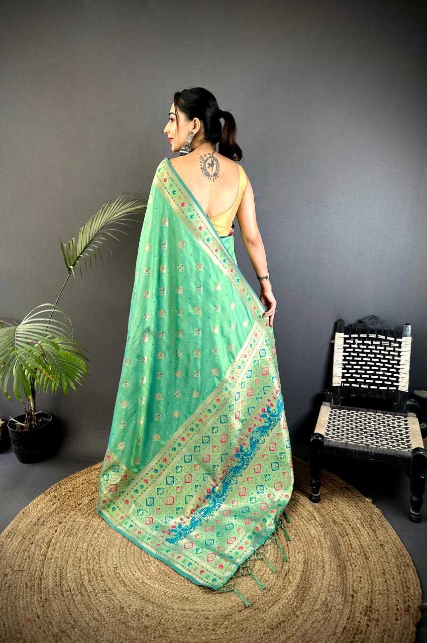 Asopalav Lichi Silk Banarasi Saree