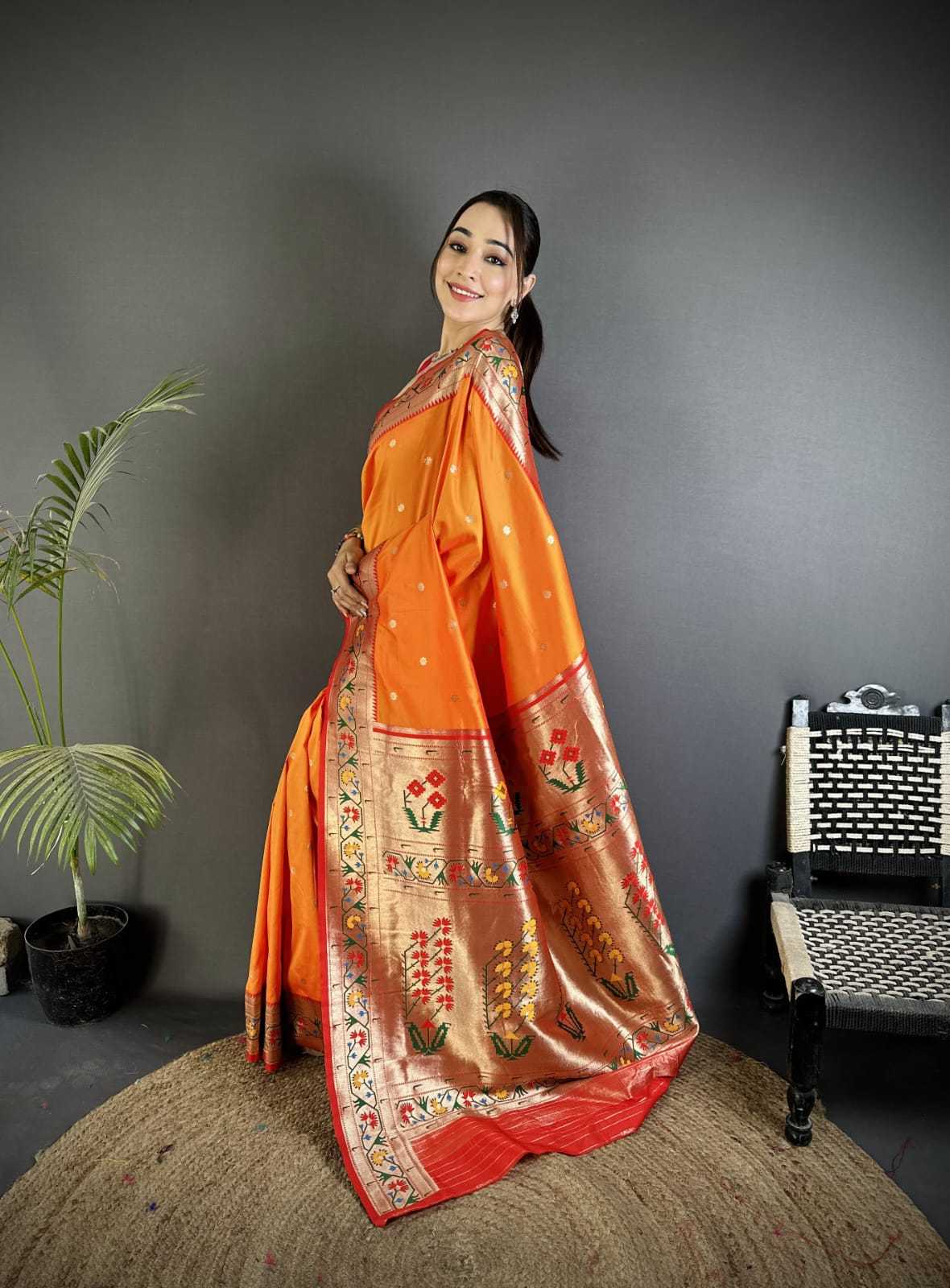 Baawri Paithani Silk Saree
