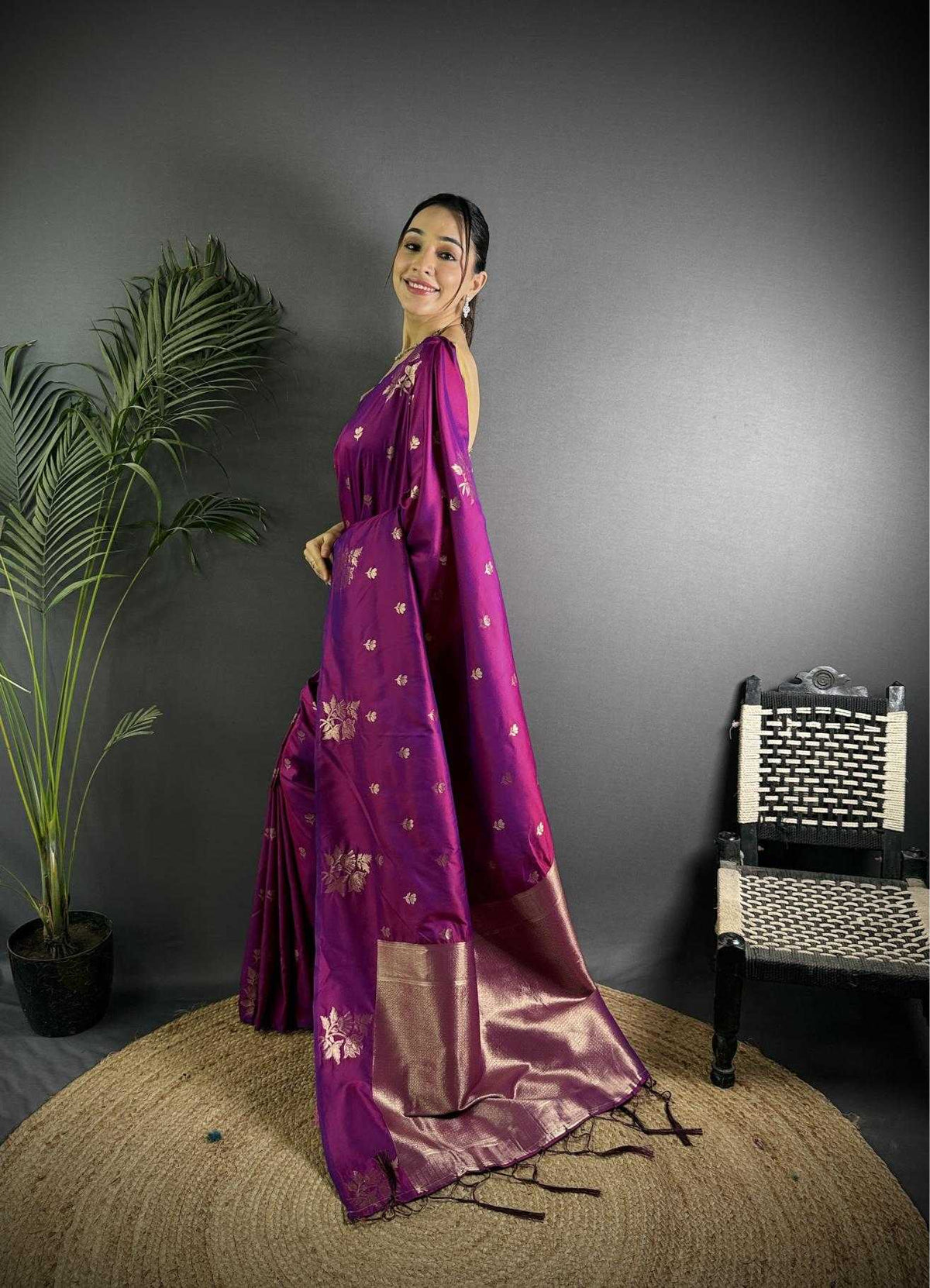 FUL FUL Lichi Silk Traditional Saree