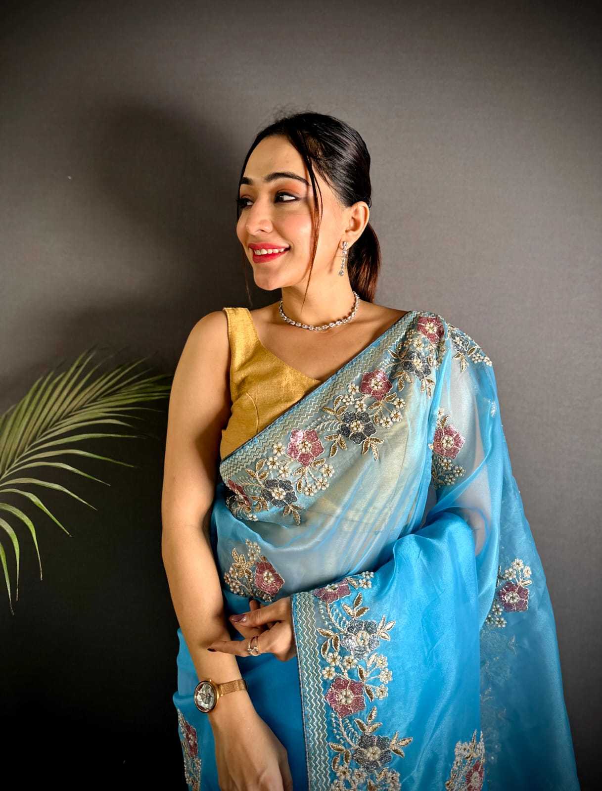 Organza Silk Traditional Saree