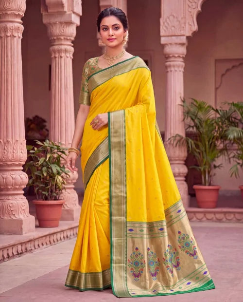 Kashi Lichi Silk Brocade Saree