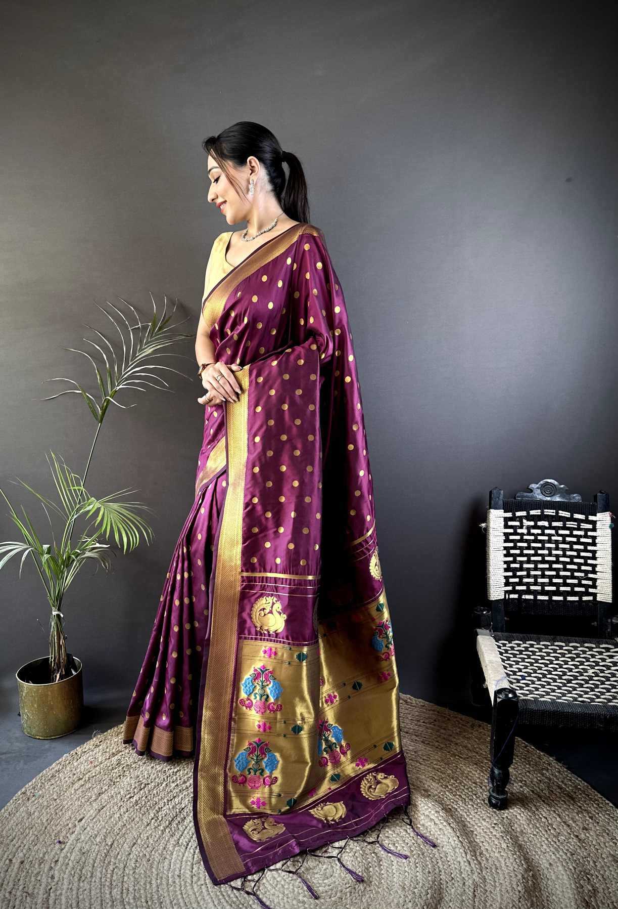 Lichi Silk Paithani Saree
