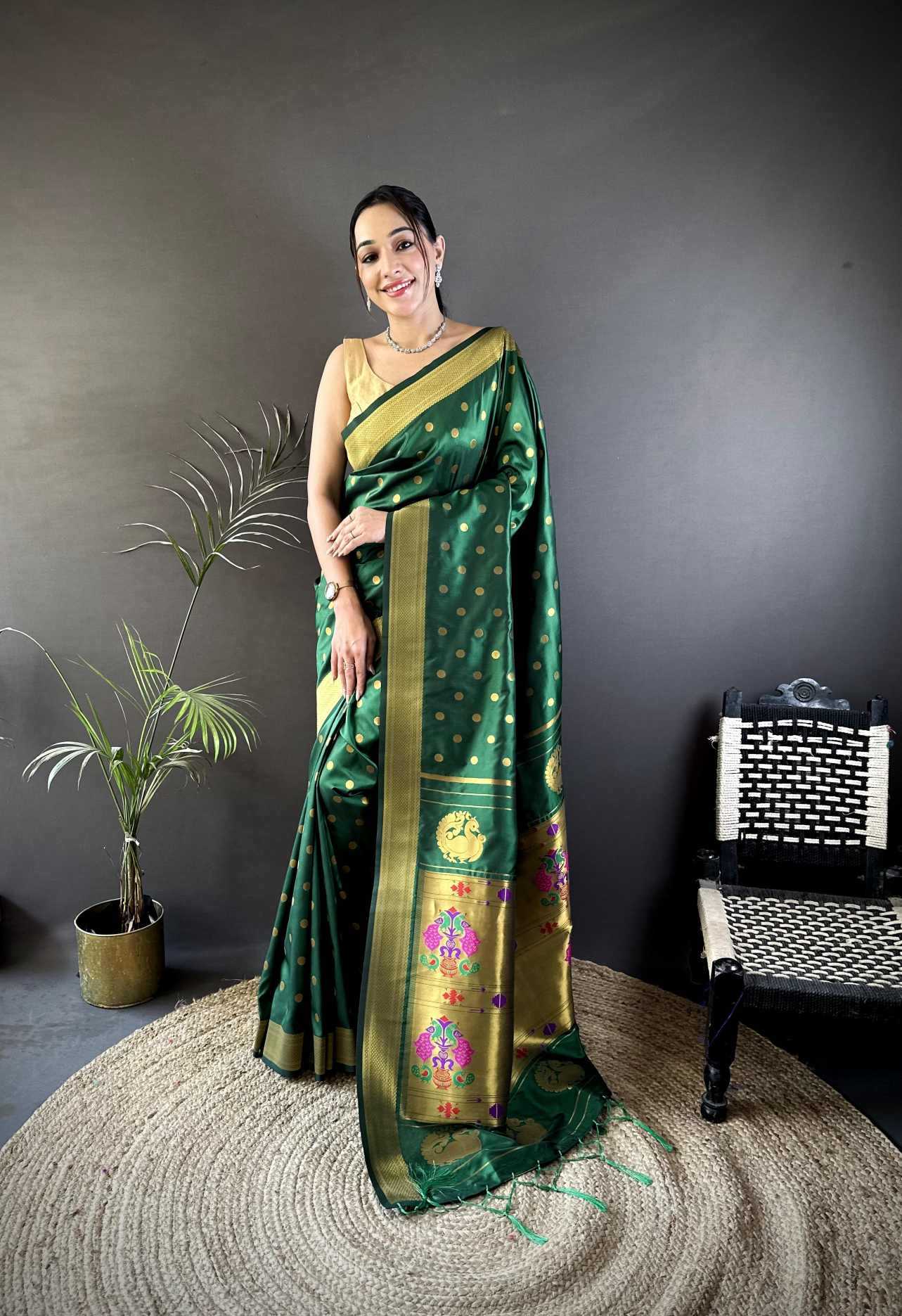 Lichi Silk Paithani Saree