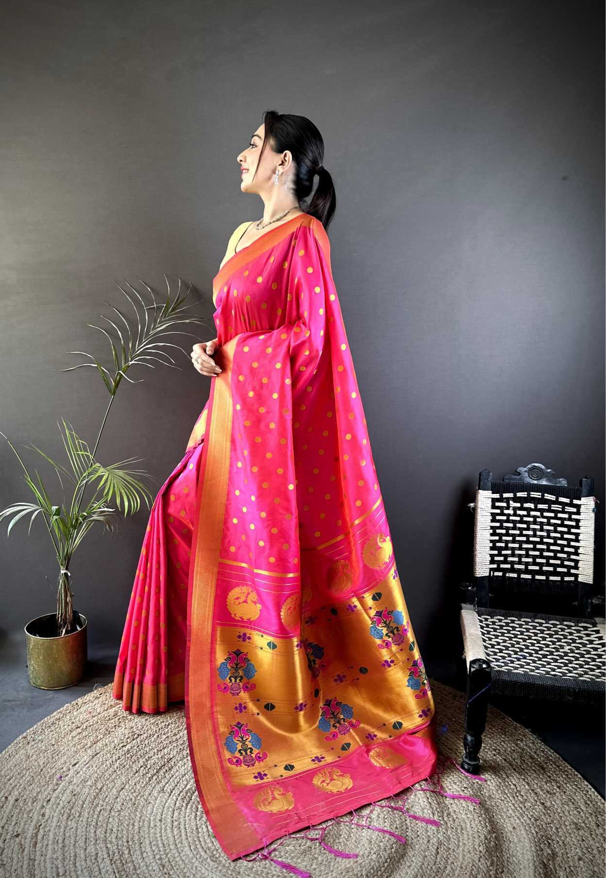 Lichi Silk Paithani Saree