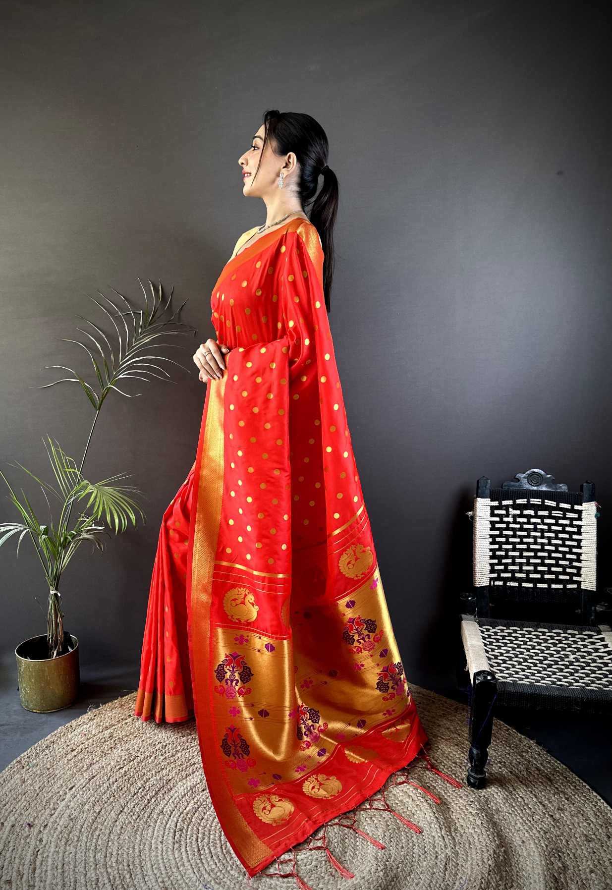Lichi Silk Paithani Saree