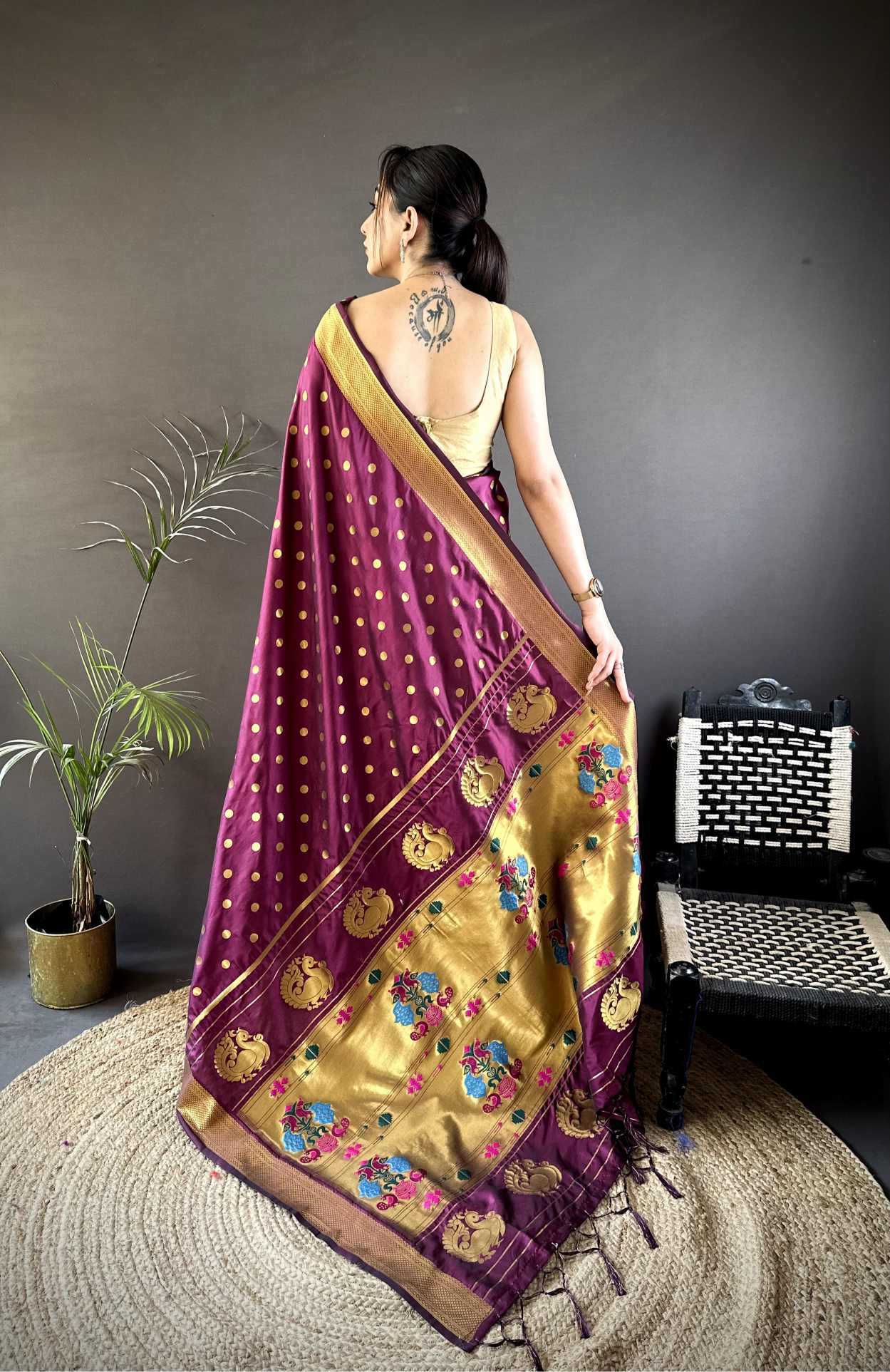 Lichi Silk Paithani Saree