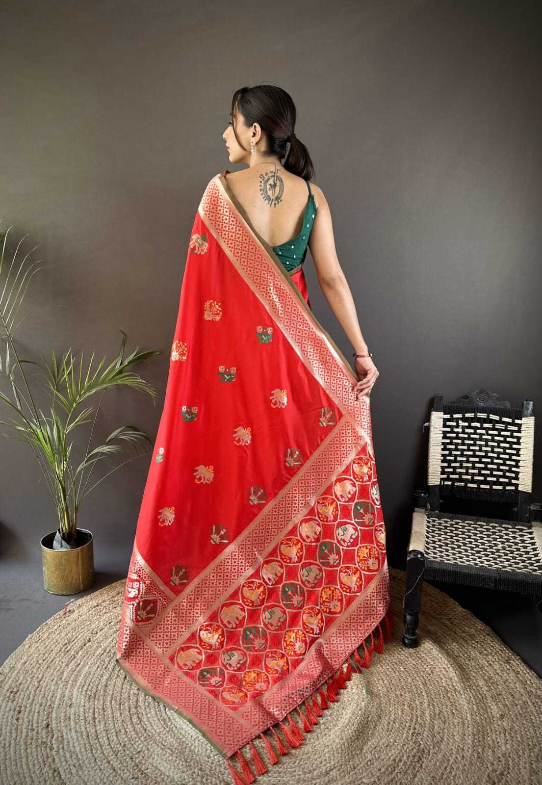 Pooja Lichi Silk Soft Saree