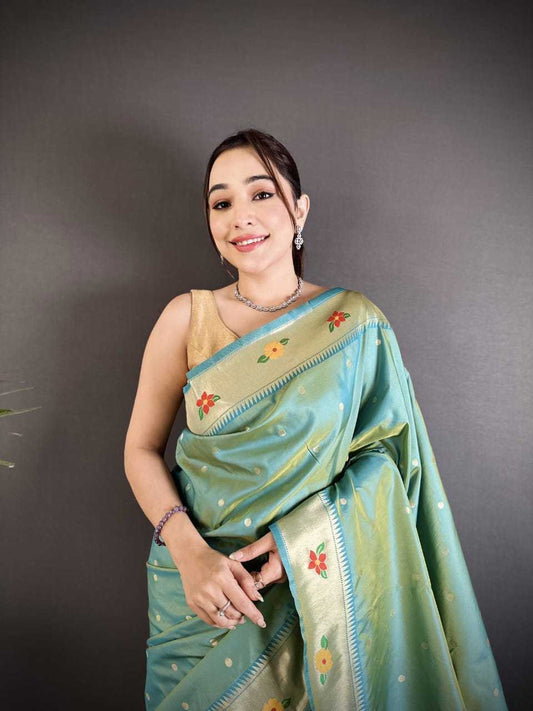 Lichi Silk Paithani Saree