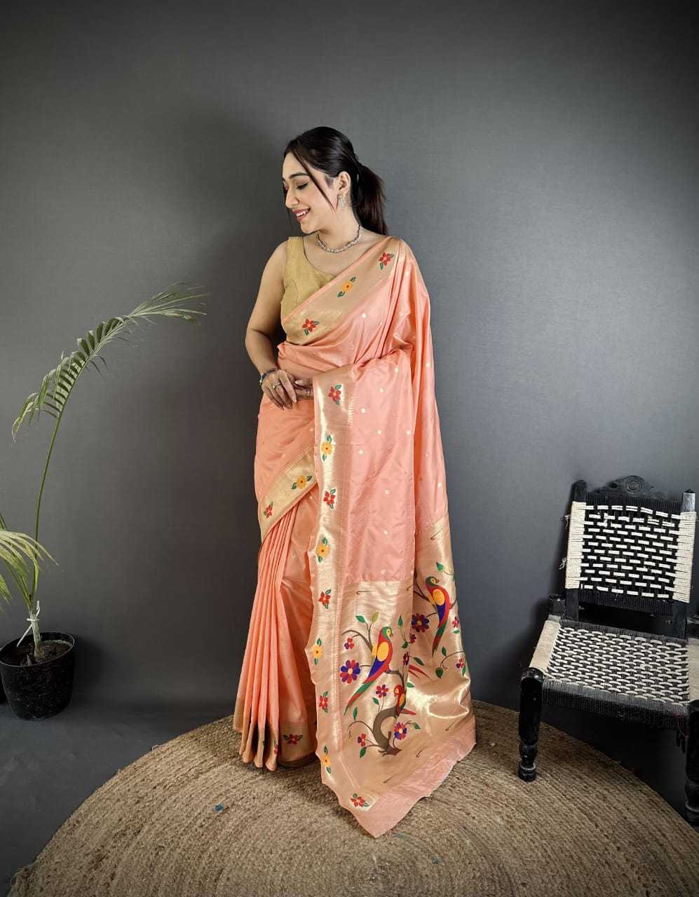 Lichi Silk Paithani Saree