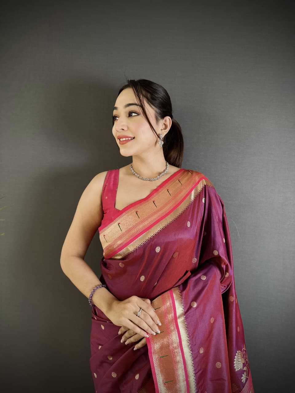 Lichi Silk Paithani Saree