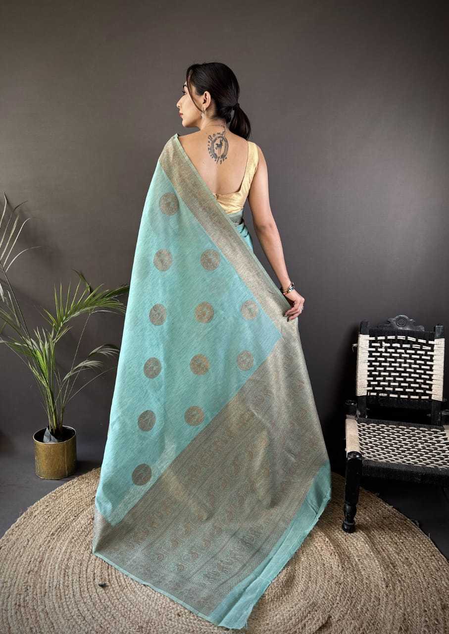 Linen Party Wear Silk Saree