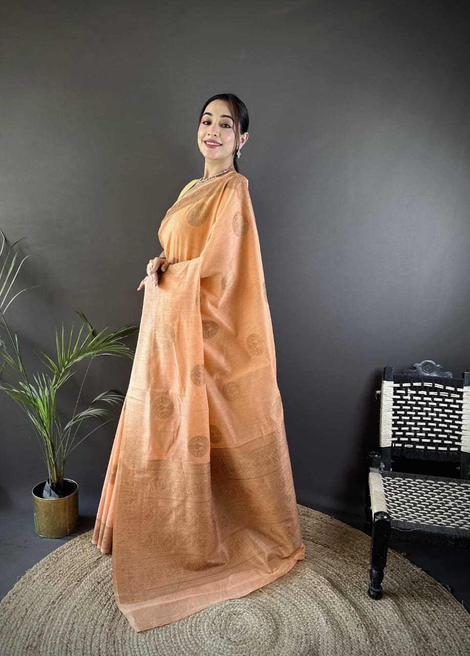 Linen Party Wear Silk Saree
