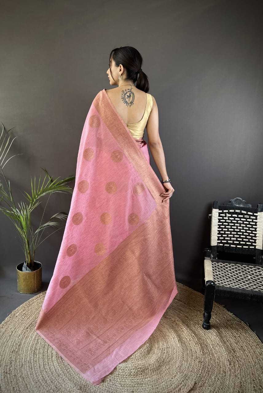 Linen Party Wear Silk Saree