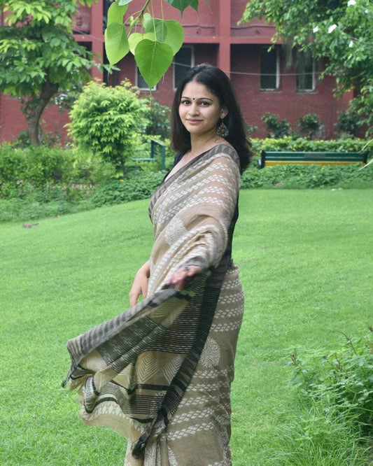 Linen Designer Saree