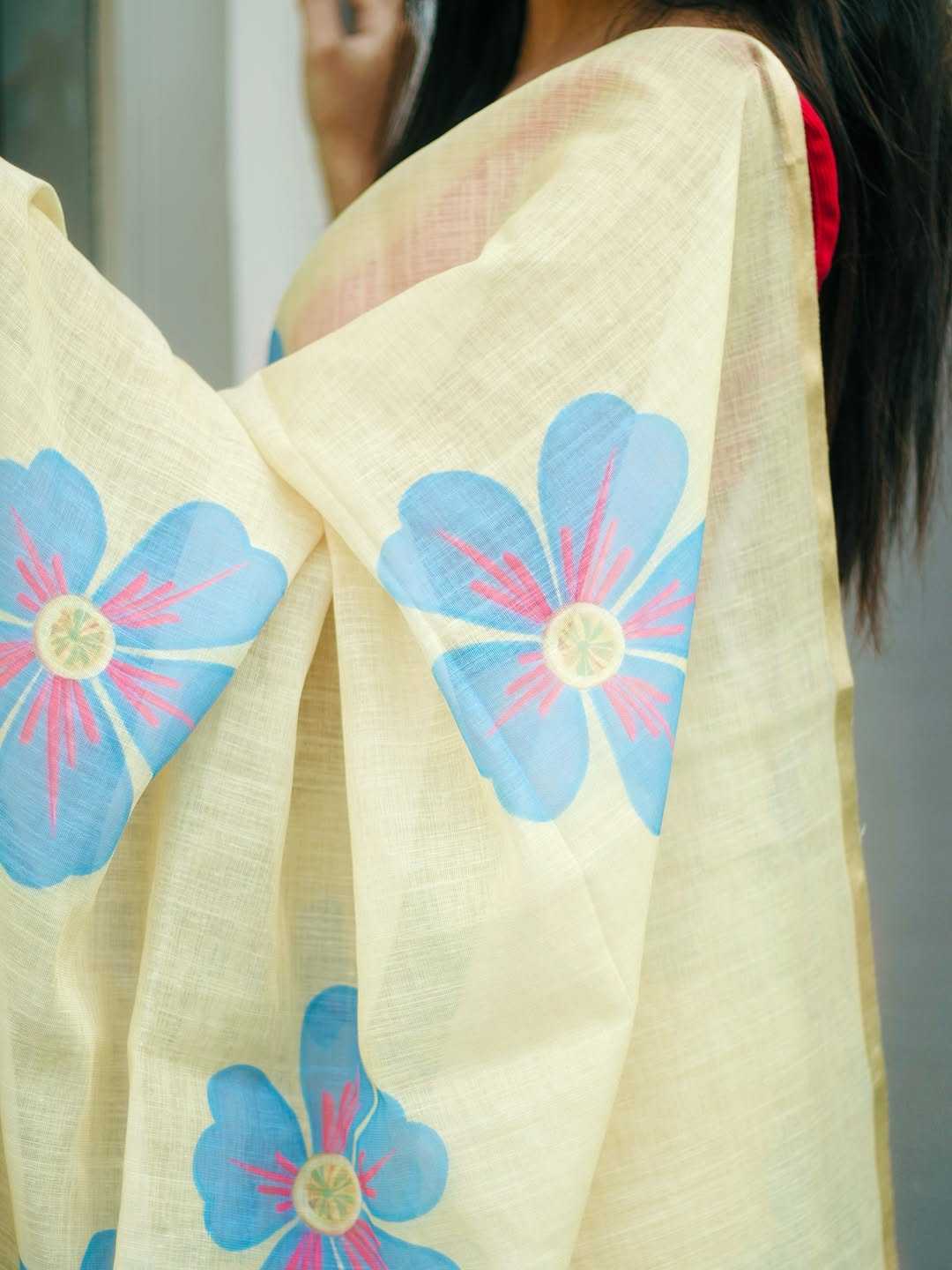 Linen Fancy Saree