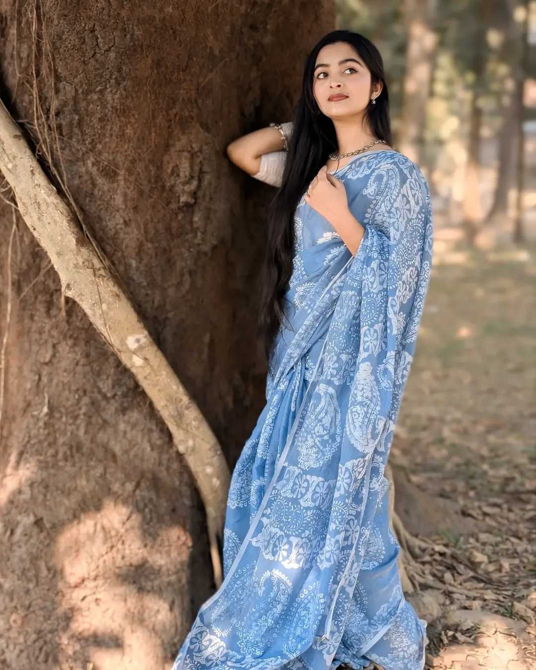 Linen Designer Saree